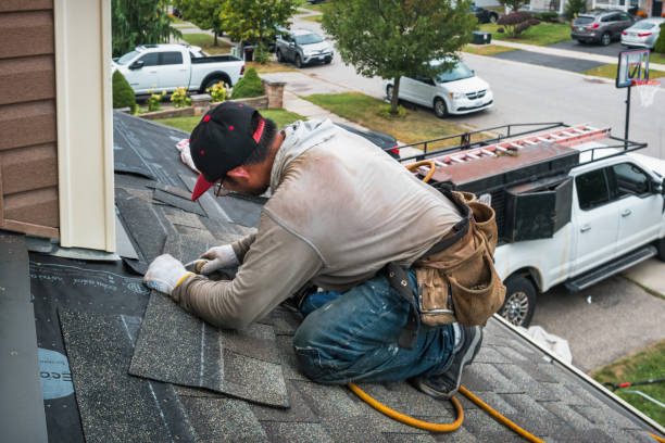 Professional Roof Leak Repair technician working in Himrod, NY